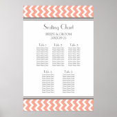 Tableau 5 Tableaux Gris de corail Chevron (Devant)