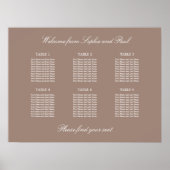 Tableau 6 Mariage de table Poster (Devant)