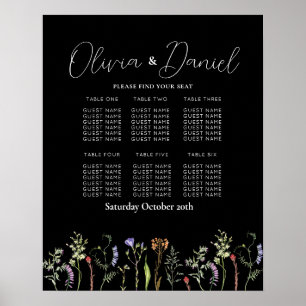 Tableau 6 Plan de siège Mariage Fleurs sauvages so