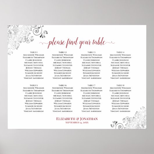 Tableau 8 Mariage blanc et rouge frileux (Devant)
