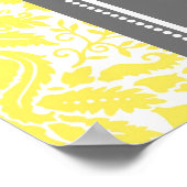 Tableau 8 Tableaux Gris Jaune Damas (Coin)