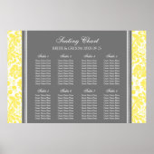 Tableau 8 Tableaux Gris Jaune Damas (Devant)