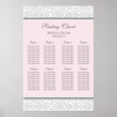 Tableau 8 Tableaux Gris rose Damas (Devant)