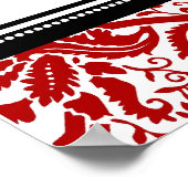 Tableau 8 Tableaux Rouge Noir Damas (Coin)