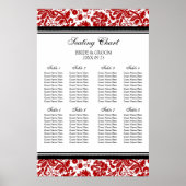 Tableau 8 Tableaux Rouge Noir Damas (Devant)