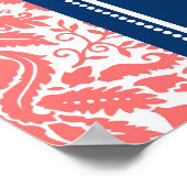 Tableau 8 Tables Coral Bleu Damas (Coin)