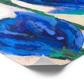 Tableau à fleurs bleues (Coin)