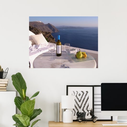 Tableau à Santorin (Bureau à domicile)
