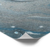 Tableau abstrait bleu et blanc (Coin)