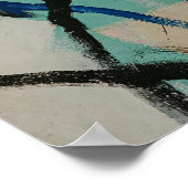 Tableau abstrait bleu et blanc (Coin)
