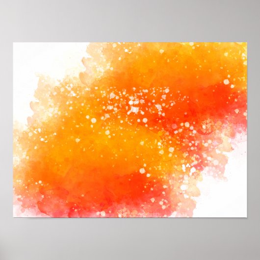 Tableau Abstrait coloré jaune et rouge (Devant)