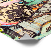 Tableau Abstrait coloré Poster d'Art Archival (Coin)