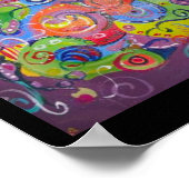 Tableau Abstrait d'aubergine et de tourbillon de c (Coin)