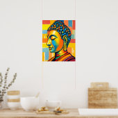 Tableau Abstrait de Bouddha numérique contemporain (Cuisine)