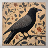 Tableau Abstrait d'oiseaux de corneille (Devant)