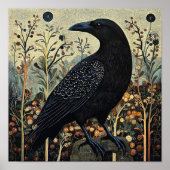 Tableau Abstrait d'oiseaux de corneille (Devant)