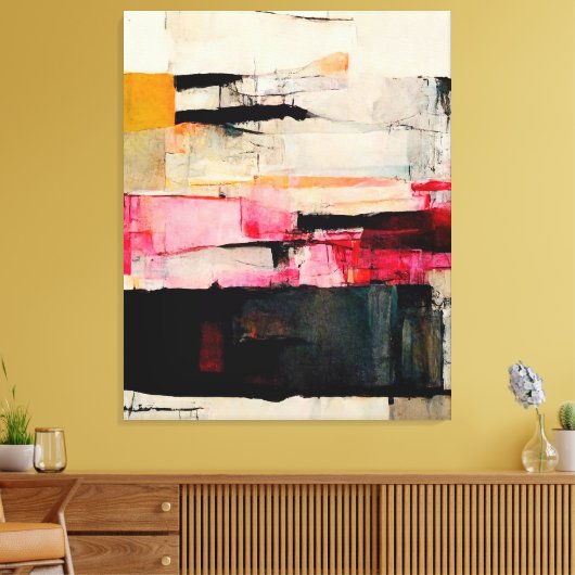 Tableau Abstrait "Prime Magma". Impression Canvas (Insitu(Salon))