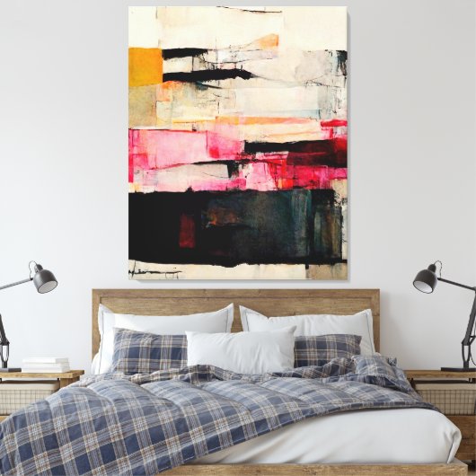Tableau Abstrait "Prime Magma". Impression Canvas (Insitu(Chambre))