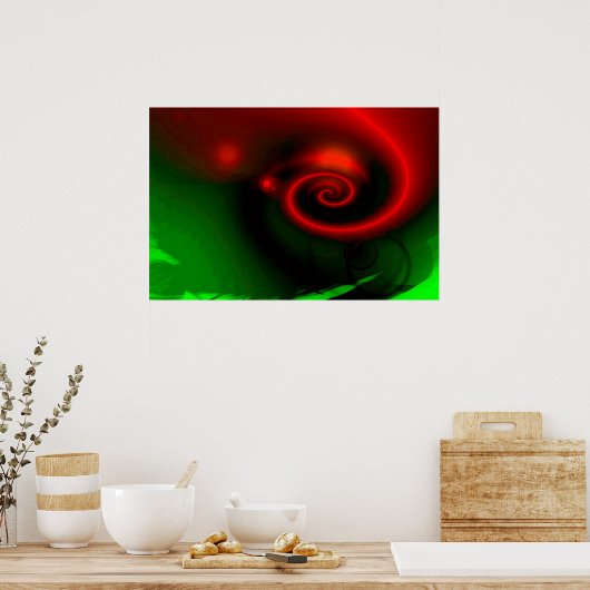 Tableau Abstrait rouge - Affiches d'art (Cuisine)