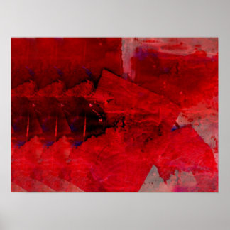 Tableau Abstrait rouge moderne Art contemporain Po