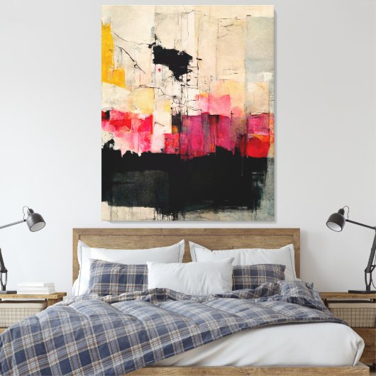 Tableau Abstrait "Springs Swamp". Impression Canva (Insitu(Chambre))