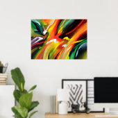 Tableau Action Abstraite (Bureau à domicile)