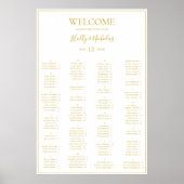 Tableau alphabétique blanc de Noël simple (Devant)