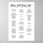 Tableau alphabétique de siège à main chic (Devant)