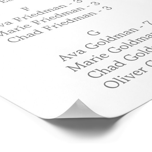 Tableau alphabétique des places assises des terres (Coin)