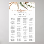 Tableau alphabétique du Mariage floral Boho (Devant)