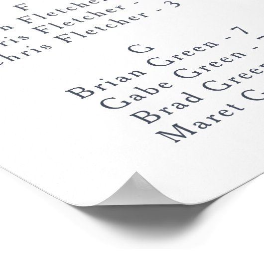 Tableau alphabétique floral simple et rustique (Coin)