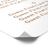 Tableau alphabétique Mariage Rustique d'automne (Coin)