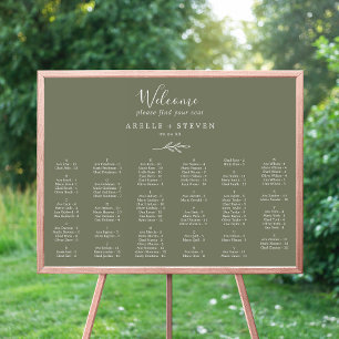 Tableau alphabétique minimal de la feuille vert fo