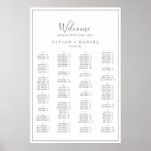 Tableau alphabétique minimaliste Argent (Devant)