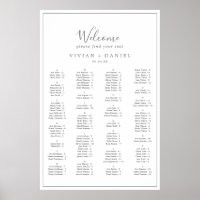 Tableau alphabétique minimaliste Argent