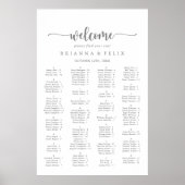 Tableau alphabétique minimaliste Argent (Devant)