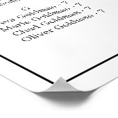 Tableau alphabétique minimaliste des sièges (Coin)