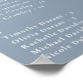 Tableau alphabétique minimaliste Dusty Blue (Coin)