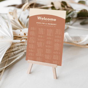 Tableau alphabétique minimaliste en terre cuite