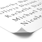 Tableau alphabétique minimaliste Mariage (Coin)