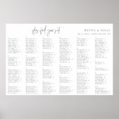 Tableau alphabétique minimaliste Mariage (Devant)