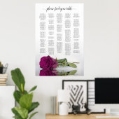 Tableau alphabétique Rose Cassis violet (Bureau à domicile)