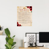 Tableau alphabétique vintage Quinceañera (Bureau à domicile)