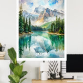 Tableau aquarelle du parc national Jasper (Bureau à domicile)