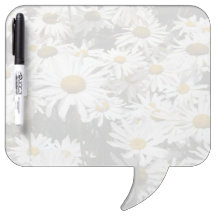 Tableau blanc effaçable à marguerites