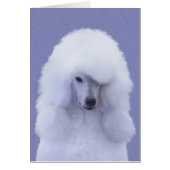 Tableau blanc standard de caniche - Art original d (Devant)