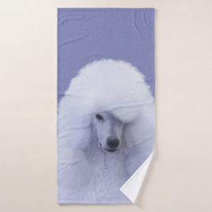 Tableau blanc standard de caniche - Art original d