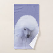 Tableau blanc standard de caniche - Art original d (Serviette à main)