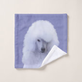 Tableau blanc standard de caniche - Art original d (Gant de toilette)