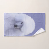 Tableau blanc standard de caniche - Art original d (Serviette à main)